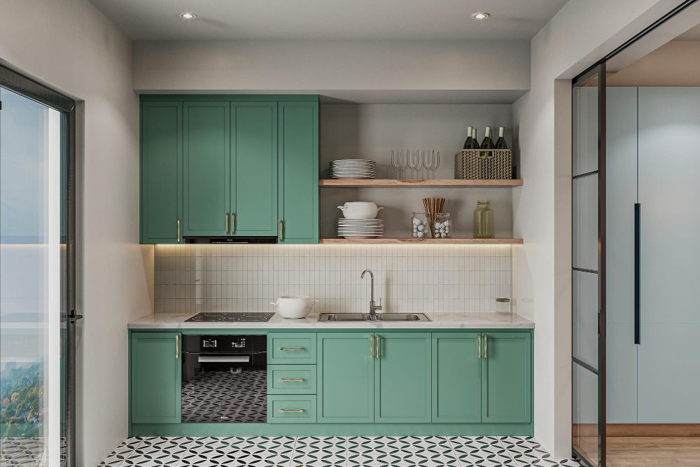 Vert gris couleur dans la décoration intérieure