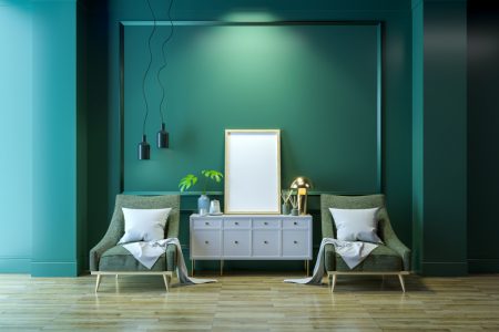 Vert gris couleur dans votre décoration intérieure